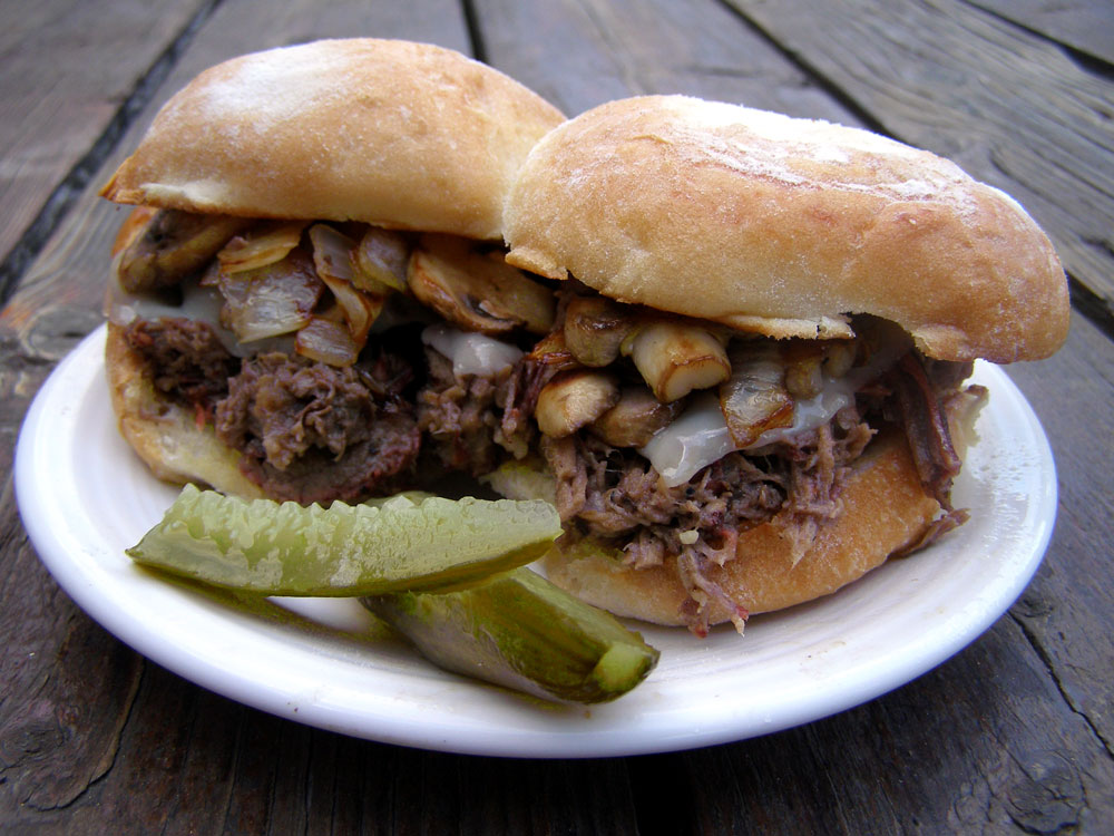 Pulled Beef Sandwich with Provolone Cheese Recipie from Kuma Stoves